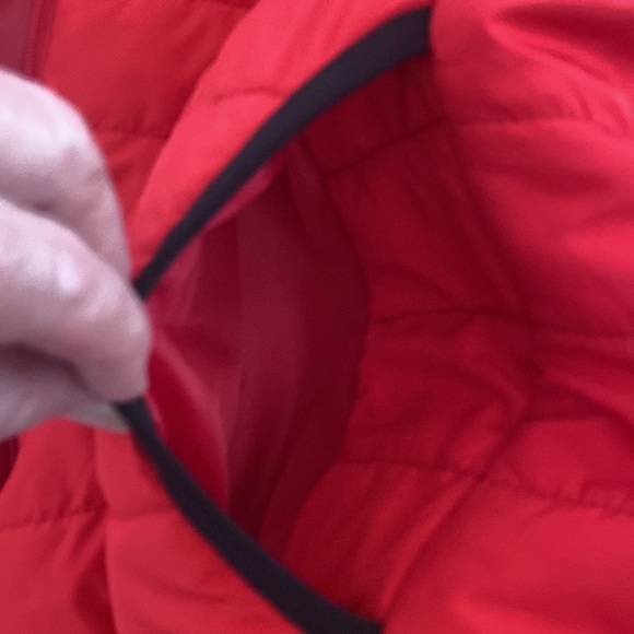 Chaps Mens Ralph Lauren Red Black Zip Front Puffer Lightweight Vest Pockets Sz L - Picture 7 of 12